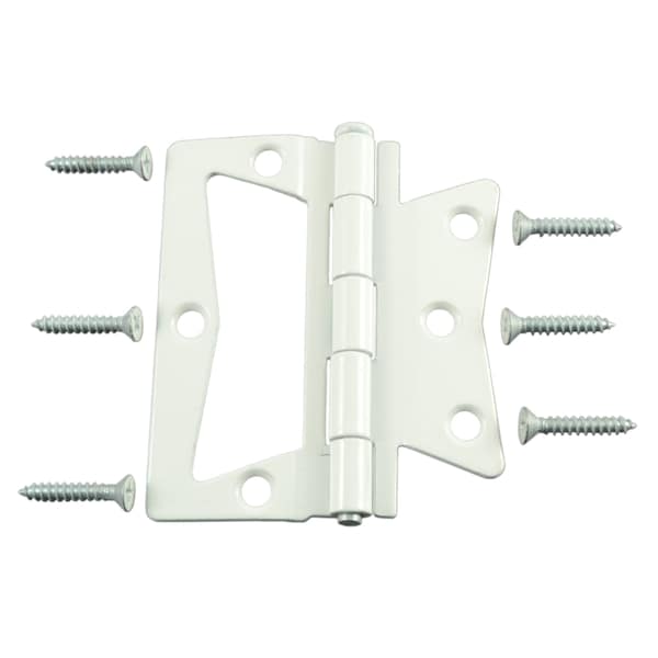 Midwest Fastener 3-1/2 White Steel Non-Mortise Hinges 2PK 37382 - main
